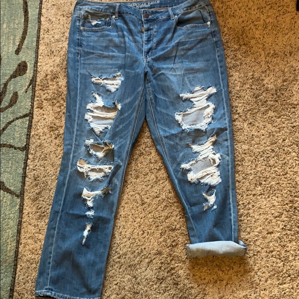 American Eagle Distressed Boyfriend Jeans